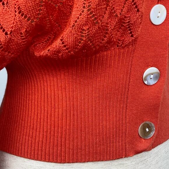 NWT * CHARLIE HOLIDAY Gisele Pointelle Cardigan - Size 2 - $114. - Picture 11 of 13